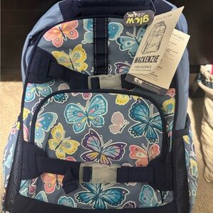 Pottery barn Mackenzie Blue Butterfly Backpack